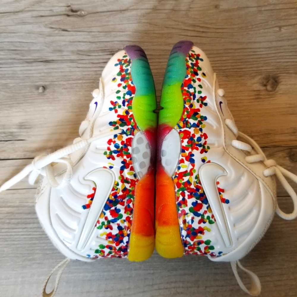 Nike Little Foam Posite Fruity Pebbles Confetti Sneakers